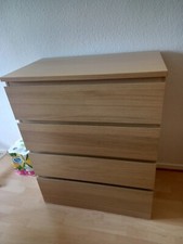 malm kommode 4 schubladen farbe eiche  länge 80cm breite50 cm höhe 100cm
