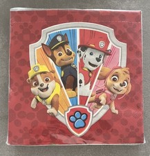 PAW PATROL Servietten 20 Stck. NEU Kindergeburtstag Hunde Tisch- Deko 16x16 cm