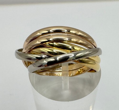 Dreifarbiger puzzle ring 750 - dreifarbiger, puzzle-ring