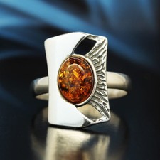 Bernstein Silber 925 Ring