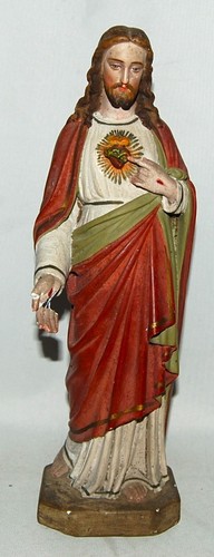 Alte gipsfigur herz jesus - alte,