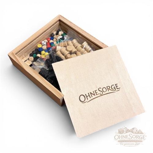 3in1 spiele set holz - 3in1, schach