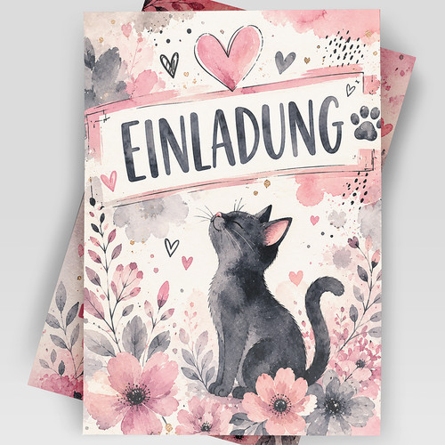 Schwarze katze - 8x,