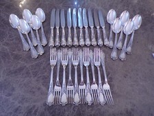 Elegantes Silberbesteck Rokoko Tafel für 10 Personen 30 Teile Silber 90er TOP !