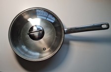 WMF Bratpfanne, Transtherm, Edelstahl, Stiel, Induktion, 20 cm, Deckel