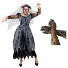 DAMEN DUNKELHEIT BRAUT KLEID