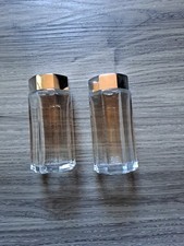 2er Set Glas Gewürzstreuer Salzstreuer Pfefferstreuer Achteckig Glas