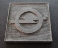 Druckplatte Opel Logo Blitz Oldtimer Stempelplatte Blei Druckvorlage 70er