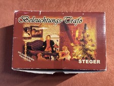 STEGER Beleuchtungstrafo, bis zu 15 Ruhe/-und 8 Flackerlicht Krippen Lämpchen