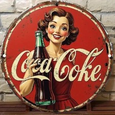Blechschild rund Cla Coke