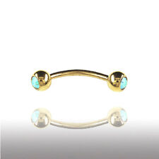 1,6mm Gold Piercing Banane mit