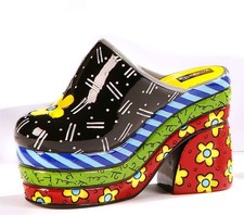 ROMERO BRITTO "CLOG" POP ART - Schuhe für den Tisch!!!!