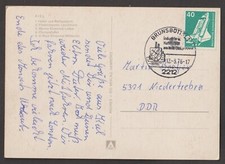Brunsbüttel vom 12. 3. 1976 " Heimatbeleg " mit Orts-Sonder-Stempel auf Karte