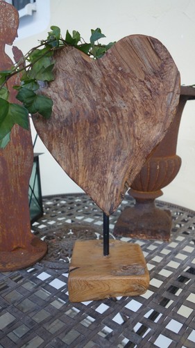 Herz 37cm teakherz - herz, holz