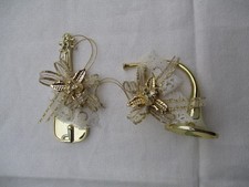 2 Christbaumanhänger, Weihnachtsschmuck, Baumschmuck, goldfarben