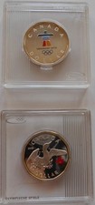 Münzen Kanada 1 Dollar Silber - Olympische Spiele 2008 + 2010 - selten