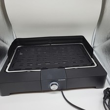 SEVERIN Tischgrill mit Aluminium-Grillplatte für drinnen und draußen, Elektrogri
