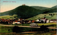 AK GRUSS AUS HAMBACH NEUSTADT WEINSTRASSE VON DER SEITE GESEHEN COL. 1917 PFALZ
