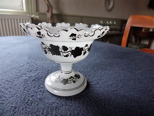 Biedermeier glas schale - glas,
