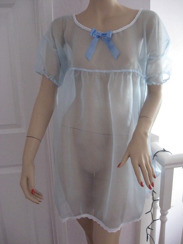 Nylon transparent blau - ,