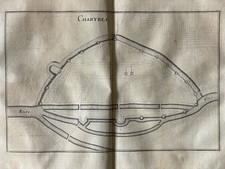 Chartres Merian Kupferstich Plan Topographiae Frankreich Eure-et-Loir - 1655-61