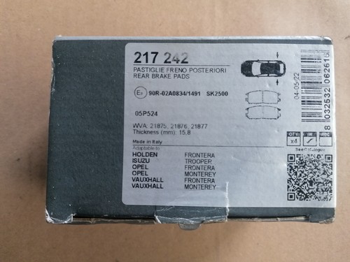 Bremsbelägen hinten für - , opel