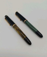 2x Pelikan Vintage Günther Wagner Füllfederhalter Füller Goldfeder 585 Grün 