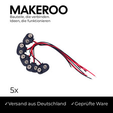 5er set batterieklemmen - 5er-set, 9v