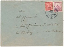 Mitläufer-Mischfrankatur auf Brief