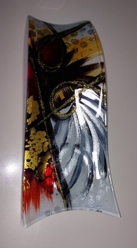 Moderne kunstglas dekoschale - moderne,