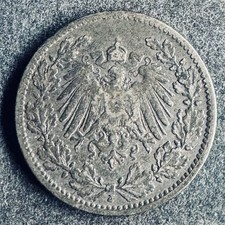 1/2 Mark 1905 J Deutsches