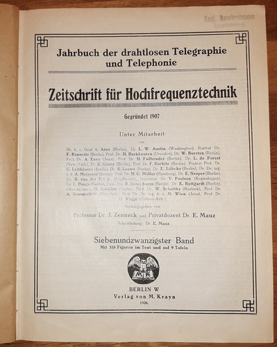 Jahrbuch telegraphie - telegraphie, +