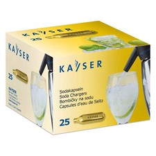 CO2 Kartuschen 25x Kayser für Quick Soda Maker 7,5g