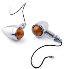 Custom Chrom Mini Bullet Blinker Set für Harley HD Honda Suzuki Yamaha Universal