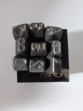 Alte Schlagzahlen - 10 mm DDR - Zahlen 0-8