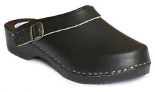 Holzschuhe Schweden Clogs Echt Leder Holz Sohle Holzclogs Pantoletten