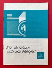 DDR Preisliste Prospekt VEB Kamera und Kinowerke Dresden 1960   ( F22605