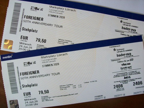 Tickets foreigner - 2,