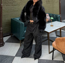 Luxus glam jacke kunstpelz - glam,