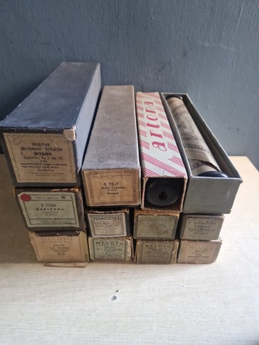 Vintage pianola rollen - 12, x