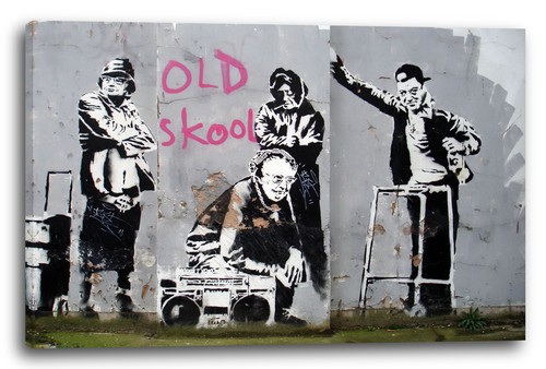 Kunstdruck banksy old school - kunstdruck,