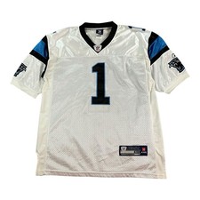 Carolina Panthers Gr. 50 NFL Trikot Herren Weiß Reebok American Football Newton