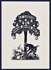 Exlibris irene dwen pace - irene, satyr