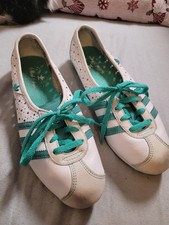 adidas Sleek Series Ballerinas Ballerina Sneaker weiß mint türkis Sterne Gr. 38