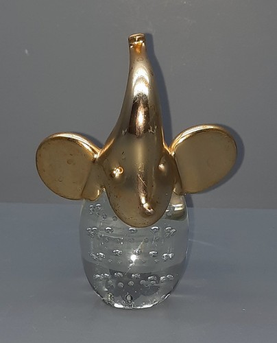 Glas messing elefant - glas, *