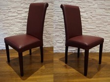 Italienische Weinrot Echtleder Stühle Esszimmer Echt Leder Stuhl Lederstühle