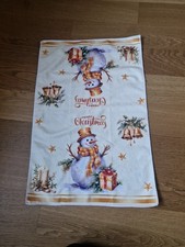 Weihnachtshandtuch, Geschirrtuch, Kinderhandtuch, 67 cm x 44 cm, Schneemann Neu