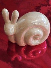 SCHNECKE -- Schneckchen-- Perlmuttfarbig - glänzend - Keramik - DEKO-Figur