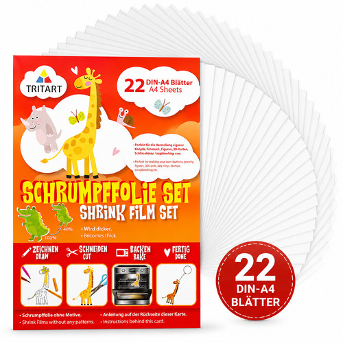 Schrumpffolie bastelset - schrumpffolie,