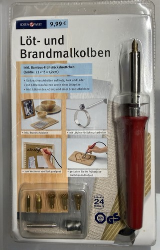 Löt und brandmalkolben - und,